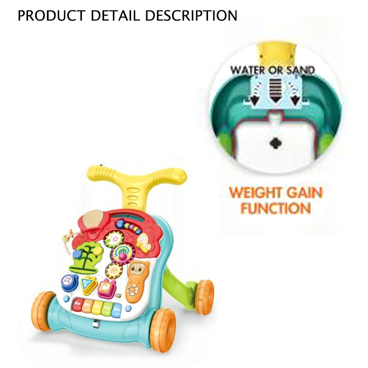 Multi Function Baby Walker Two Modes Baby Musical Stroller Early Educational Baby&prime; S Partner Push Walker Toy 5 in 1