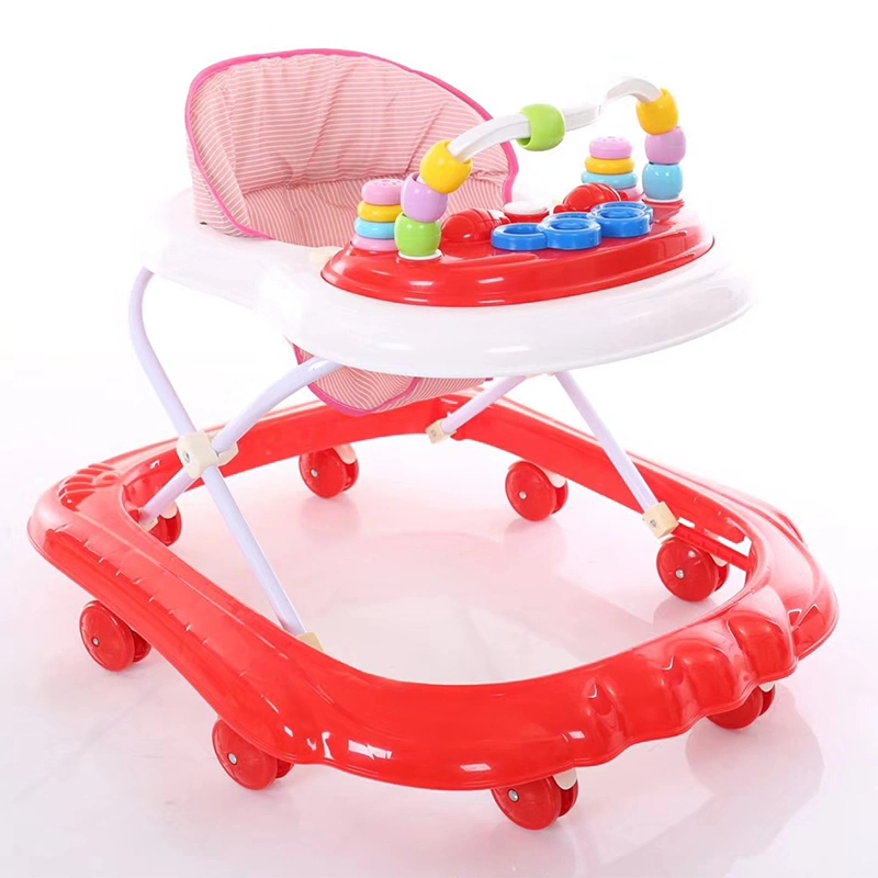 CE 360 Degrees Rotating Portable Toddler Safety Walking Toys Baby Folding Walker with Brake