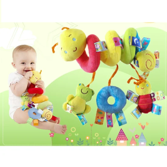 Educational Toy for Newborn Hanging Spiral Rattle Stroller Cute Animals Crib Mobile Bed Baby Play 0-12 Months Children